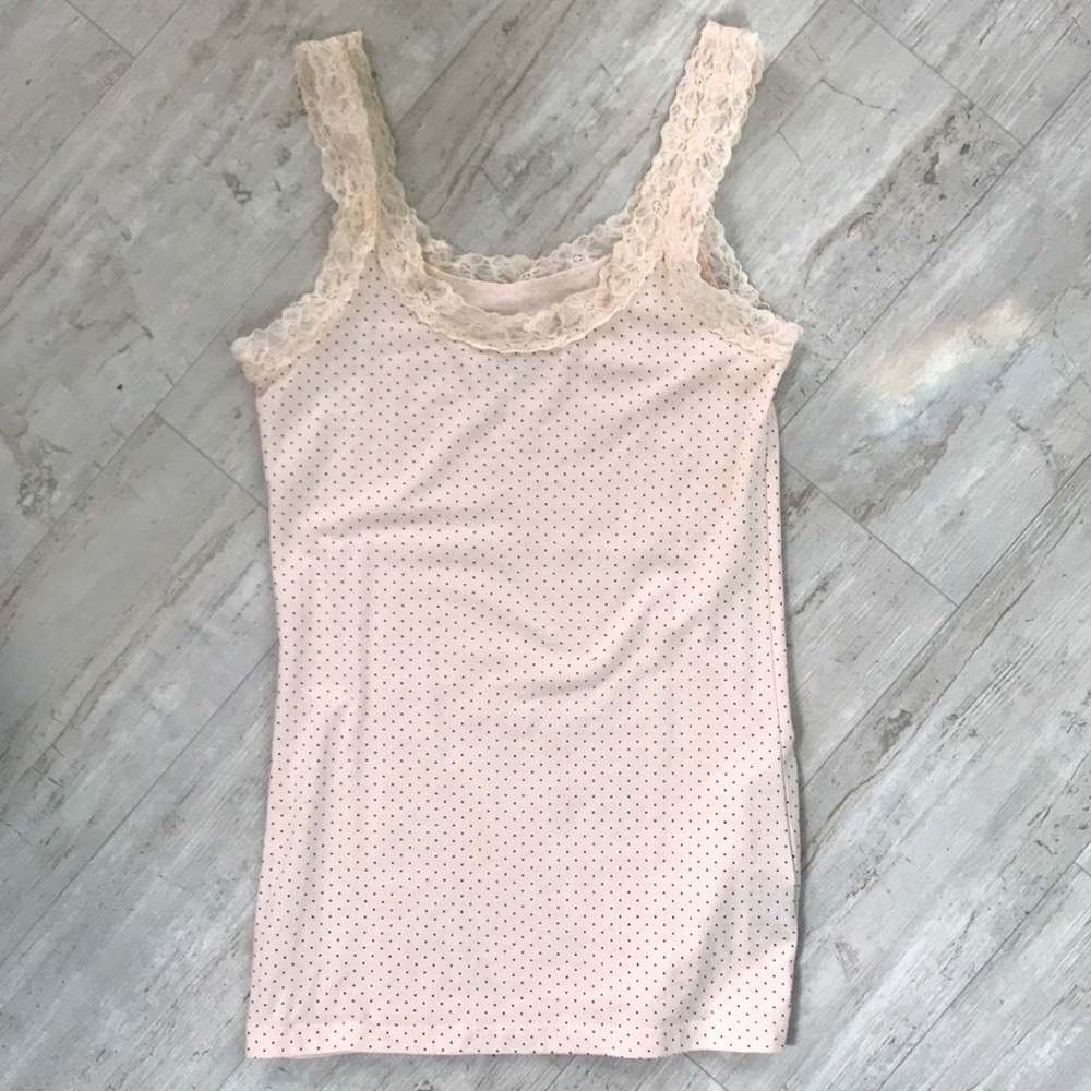 NWOT Rue 21 Pink Polka Dot Tank Top